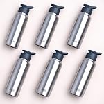 Clazkit Amaze 1000ml Sporty Stainless Steel Water Bottle Set of 6 |ISI Certified | Leakproof, Rust-Free, BPA-Free, Durable for College, Fridge, Sports, Gym, Yoga & Office – Easy to Clean & Reusable- Amazon