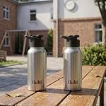 Clazkit Sporty Stainless Steel Water Bottle 500ml Set of 2 |ISI Certified| Leakproof, Rust-Free, BPA-Free, Durable for College, Fridge, Sports, Gym, Yoga & Office- Amazon