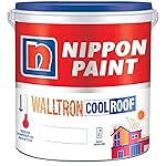 Nippon Paint Walltron – Summer Cool Roof | 30% Extra | 6.4 Kg |5 Litre | Solar Reflective Roof Coating | Heat Resistance Paint | High Sri (6.4Kg ~5 Litres), White- Amazon