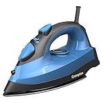 Crompton Fabrimagic Neo 1200 W Steam Iron with 180 ml water tank, Upto 15g /min Steam Output with Vertical Steaming and Non-Stick Soleplate (Blue), 6 Fabric Settings.- Amazon
