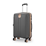 Safari Thorium Royale 8 Wheels Spinner 66cm Medium Size Trolley Bag Hard Case Checkin Polycarbonate Luggage,TSA Lock,Wet Pouch Organized Interior,Suitcase for Travel,Trolley Bags for Travel,Gun Metal- Amazon