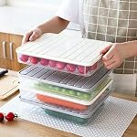 SR Modular Plastic Storage Containers with Lid, Fridge Storage Boxes Keeps Dry Fruits, Vegetables, Meat, Fish Fresh Longer Fridge Organizer, Set of 3 (1 pcs 2500 ML, 2 pcs 1200 ML)- Amazon
