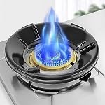 SR Black Gas Saver Burner Stand Gas Chula Burner Gas Saver Stand Jali Ring Fire & Windproof Energy Saving,Gas Chula Support Stand 4 Legs Supported for Indian Gas 0.7Mm(Pack of 2) Black-Metal- Amazon