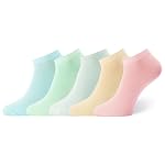 ANCHOR Women Ankle Length Polyester Low Ankle Plain/Solid Socks , Combo Pack of 5 Pair, Multicolor- Amazon