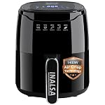 INALSA Air Fryer 4.2 ltr|1400 W with Air Crisp Technology|Temperature & Timer Control|8 Preset Menu & Digital Display|Air fry, Bake,Roast,Reheat,Dehydrate|Airfryer Recipe book(Tasty Fry Digital)- Amazon