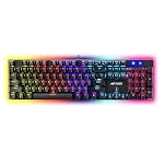 Ant Esports Scorpion MK30 Wired Mechanical Gaming Keyboard, RGB 104 Keys Ultra-Slim LED Backlit USB Wired Keyboard with Red Switch, Durable Abs Keycaps/Anti-Ghosting Keyboard for PC Mac Xbox Gamer- Amazon