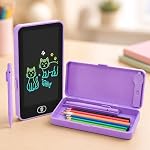 Toyshine 2 in 1 Digital LCD Writing Pad Children Doodle Board with Pencil Box for Kids 3-10 Years Old Boys/Girls Gifts Education Learning Toy, Purple- Amazon