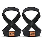 FitBox Sports Figure 8 – X Lifting Straps, Powerlifting, Wrist Supporter For Deadlifting With Padded Support – Black- Amazon