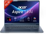 Acer Aspire 14 AI Office 2024 + M365 Basic Snapdragon X – (16 GB/512 GB SSD/Windows 11 Home) A14-11M Thin and Light Laptop (14 Inch, Steam Blue, 1.26 Kg, With MS Office)- Flipkart