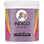Indigo Tile Coat Platinum Series – Premium Roof Tile Coating | Vibrant Non-Fading Colours | Rich Sheen Finish | Anti-Fungal & Water-Resistant | Exterior Use | 4 L Spl Fire Red- Amazon