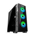 Ant Esports Dynamic GT Mid-Tower Computer Case/Gaming Cabinet – Black | Supports E-ATX, ATX, Micro-ATX, Mini-ITX | Pre-Installed 3 x 120mm Front Fans and 1 x 120 mm Rear Fan- Amazon