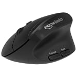 amazon basics Pro Series 2.4G Wireless Ergonomic Mouse for PC, Mac, Laptop | 4 Adjustable DPI Settings Up to 2400 | Shortcut Buttons (Black)- Amazon