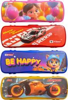 Vikas Cartoon Princess, Red Race car, Be happy, All Rounder Art Plastic Pencil Boxes (Set of 4, Multicolor)- Flipkart