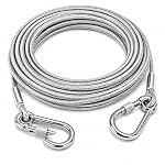 10 Metre Heavy-Duty Stainless Steel Clothesline Rope | Rust-Resistant Steel Cloth Drying Wire with Carabiner Hooks | Strong Dori for Balcony, Bathroom, Terrace, Indoor & Outdoor Use- Amazon