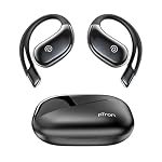 pTron Bassbuds Trendz Open Ear Wireless Earbuds, SafeBeats Design, Dual HD Mics & TruTalk AI-ENC Calls, 45Hrs Playtime, App Support, 14.2mm Drivers, BT6.0 Headphones, Type C Charging & IPX5 (Black)- Amazon