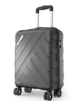 Safari Cabin Voro 55cm Trolley Bag Hard Case Polypropylene, 8 Spinner Wheels, 360 Degree Wheeling Carry on Luggage, Travel Bag, Suitcase for Travel, Trolley Bags for Travel, Gunmetal- Amazon
