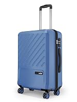 Safari Medium Symphony 66cm Trolley Bag Hard Case Polypropylene, 8 Spinner Wheels, 360 Degree Wheeling Carry on Luggage, Travel Bag, Suitcase for Travel, Trolley Bags for Travel, Steel Blue- Amazon