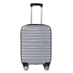 Impulse Transit Polypropylene (PP) Trolley Bag for Travel Small Cabin Check in, Luggage Bag Travel Hard Case with 8 Wheels 360 Degree Wheeling System (Grey, Medium | 65 cm | Medium)- Amazon