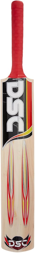 DSC Fire Kashmir Willow Cricket Bat ( Size: Short Handle, Ball_ type : Tennis Ball, Playing Style : All-Round )- Amazon