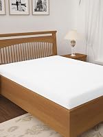 BIANCA Mattress Protector -1pc Medium (coolsheild) | Waterproof & Breathable Anti Bacterial | Size Mattress Protector with Fitted Pattern and Elastic Edges. Plain-White- Amazon