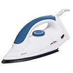 Kenstar XPRESSO 1000W Dry Iron | Non-Stick PTFE Soleplate | Auto Cut-Off & Fabric Selector | 180° Swivel Cord | Blue & White- Amazon