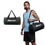 Boldfit Gym Bags for Men with Separate Shoe Compartment Unisex Duffle Bag for Carry & Travel Adjustable for Shoes Towel Duffel Sports Bag for Women & Men 20L – Black Grey- Amazon