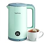 Lifelong Electric Kettle 1.6 L | 1350W Kettle with Double Wall & Cool Touch Body | Digital Display & Fast Water Boiling with Auto Shut Off | Stainless Steel | Overheat Protection (Sage Green, LLDEK01)- Amazon