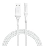 Honeywell USB A to Type C Cable, 4 Feet (1.2M), PD 60W, QC 3.0, Fast Charge & Sync Cable, Nylon Braided Cable for Apple Devices, Smartphones, Laptops, Power Banks, Tablets, Headphones, Speakers White- Amazon