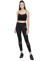 Clovia Women’s Cotton Activewear Ankle Length Sports Tights – Black- Amazon