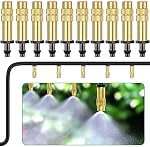DIY Crafts 10x, Brass Mist, Brass Misting for Fan Misting Kit Convert Connects Fan Water Mister Cooling Patio Breeze Misting Heat Down Umbrella,Patio,Pergola,Vestibule Lawn,Pat(10x, Brass Mist)- Amazon
