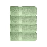 Sulfar 100% Combed Cotton, Quick Drying Highly Absorbent, Luxury Hand Towel Set (Pack of 4, 40 X 70 cm) Nature Green- Amazon