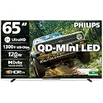 PHILIPS 164 cm (65 inches) 4K Ultra HD QLED Smart QD-Mini LED Google TV 65MLED610/94- Amazon
