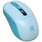 Portronics Toad 9 Wireless Bluetooth Mouse with Dual Wireless (BT + 2.4 GHz), Smart LED Display, Rechargeable Battery, Forward & Back Button, Multi-Device Pair, Upto 4800 Dpi Sensitivity(Blue)- Amazon