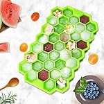 Clazkit Flexible Silicone Honeycomb 37 Cavity Ice Cube Tray for Freezer Moulds Small Cubes Whiskey Fridge Bar Soft Ice Cube Tray -Pack of 1- Amazon