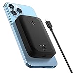 Spigen ArcHybrid MagFit 5000mAh Magsafe Power Bank – 7.5W Fast Charging Power Bank, Compatible with iPhone 17/16/15/14/13/12 Series (Type-C Cable Included) – Black- Amazon