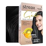 Streax Gel Hair Colour for Women & Men, Natural Black 1, 150 ml | Hair Colour Black| 100% Grey Coverage | Long Lasting Hair Color, Easy to Use | Ammonia-Free Hair Color, Lasts Up to 20 Washes- Amazon