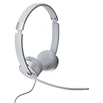 Lenovo 100 Stereo Analogue Wired On Ear Headphones with Mic, Memory-Foam earcups, 30 mm Driver | Computer/PC or Laptop Headphone (Cloud Grey)- Amazon