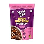 Yogabar High Protein Muesli 350g | 23g Protein per 100g | With Probiotics | Easy on gut | Choco Almond +cranberry | Protein Snack | High Fiber Food | Breakfast Cereal- Amazon