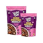 Yogabar High Protein Muesli Combo | 23g Protein per 100g | With Probiotics and| Easy on gut | Choco almond + Cranberry | High Fiber Food- Amazon