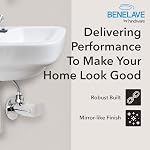 Benelave by Hindware Volga Angle Valve for Bathroom & Kitchen, Brass with Chrome Finish, Pack of 2- Amazon