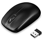 Trands TR-MU337 Wireless Optical Mouse 2.4GHz with Nano Receiver, 800-1600 DPI Adjustable, Photoelectric Sensor, 10m Range, AA Battery Powered for PC Laptop, Ergonomic Ultra-Thin Compact Design- Amazon