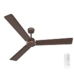 Bajaj Classico Sleek Plus 5S 1200MM (48”) BLDC Ceiling Fan with Remote | BEE 5 Star Rated Energy Efficient | Power Saving | Sleek Compact Design | High Air Delivery |2-Year Warranty |Walnut Wood- Amazon