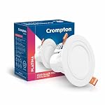 Crompton Star Glaze Pro LED Downlighter 9W Round LED Ceiling Light (Cool Day Light, Pack of 1)| Cut Out Size :95mm- Amazon