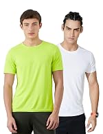 Symbol Men’s Solid Active Regular Fit Sports T-Shirt | Round Neck | Half Sleeve (Available in Plus Sizes)- Amazon
