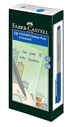 Faber-Castell 10 CD/OHP MARKER PENs BLUE Pack of 3- Amazon