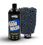 SOFTSPUN Microfiber 1Ltr Car & Bike pH Neutral Premium Liquid Shampoo+1700gsm 1pc Double Side Glove Grey Combo | Extra Suds, Removes Tough Dirt & Grime | Works with Bucket & Foam Cannon- Amazon