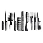 10PCS Black Hair Comb Professional Salon Hairdressing Hair Stylists Styling Comb set kit Multifunction Anti-Static Barbers Brush Combs Tool for Women Men Kids- Amazon