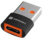 Portronics Bridge X USB 3.0 Type C Female to USB Male OTG Adapter, 5Gbps High Speed Data Transfer, Fast Charging, Compatible with Laptops, Tablets, Smartphone, Chargers and More Devices(Black)- Amazon