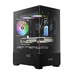 GAMDIAS Aura GC9M Black | Micro Tower Cabinet | Supports Micro-ATX、Mini-ITX | 3 PRE Installed ARGB Fans | Black- Amazon