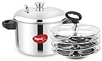 Pigeon Stainless Steel Idly Maker 4 Plates Compatible with Induction and Gas Stove- Amazon